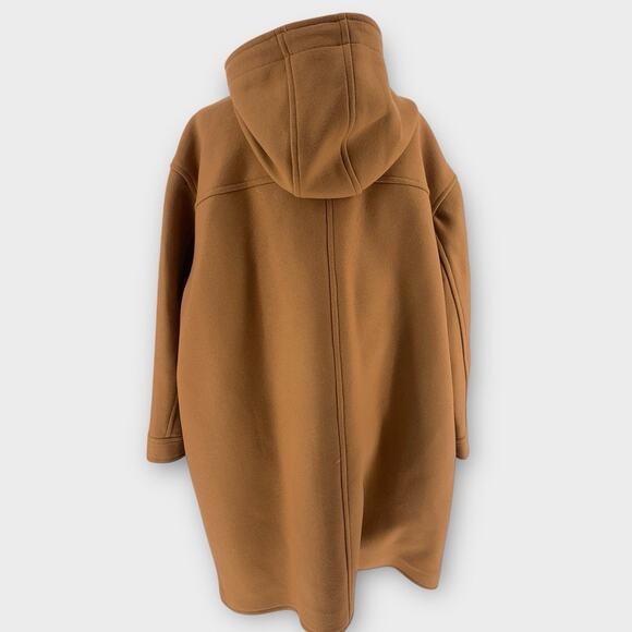 Madewell Lynnford Coat Hooded Wool Blend Winter Classic Trench Camel Plus 3X - Picture 6 of 16